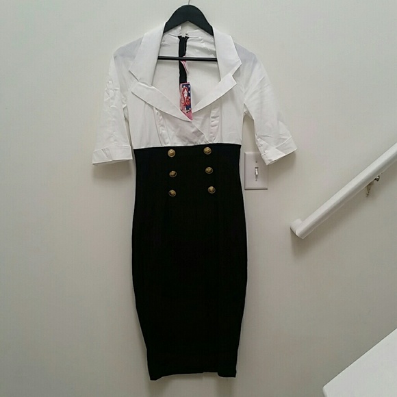 Pinup Couture Military Secretary Dress