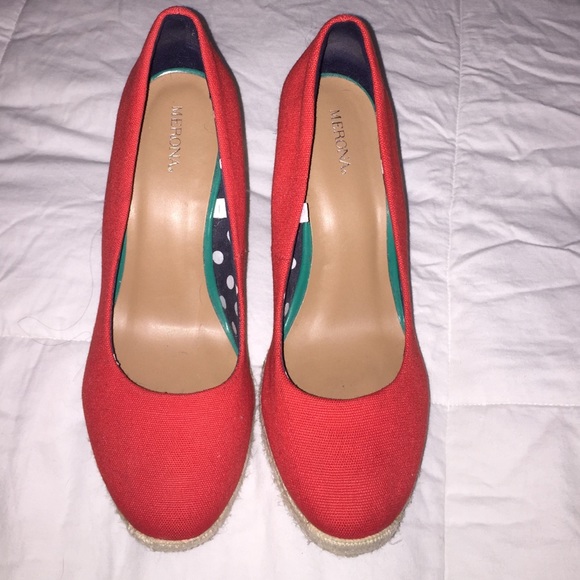Red cloth Merona (target) wedges