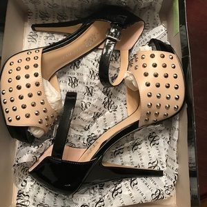 New Rock&Republic Studded Heels 7.5 Black and Tan