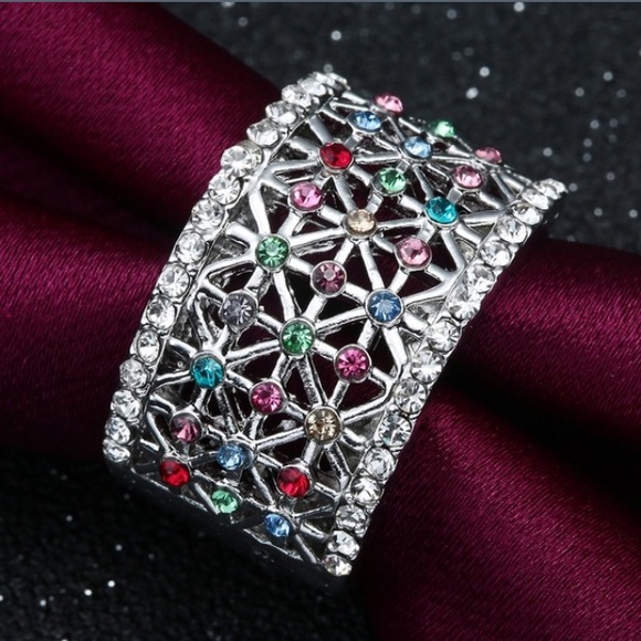 Multi-Layer Gemstone Cocktail Ring