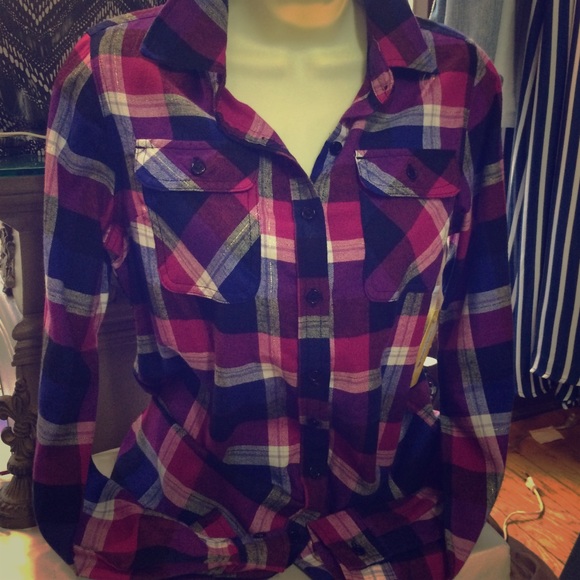 Purple flannel shirt