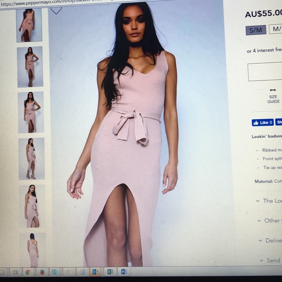 Nude midi dress