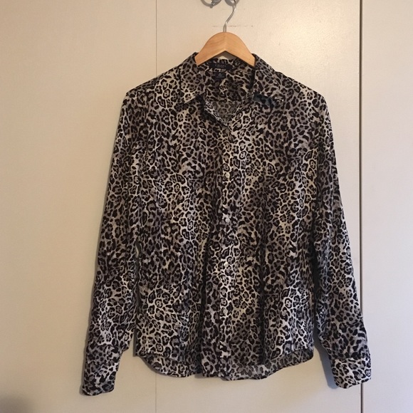 Chaps Leopard Blouse - Picture 1 of 3