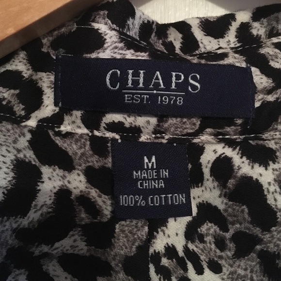 Chaps Leopard Blouse - Picture 3 of 3