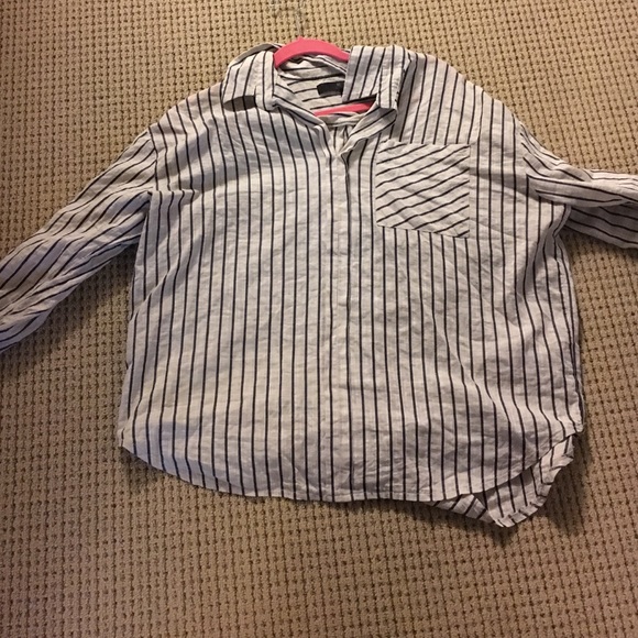 striped button up