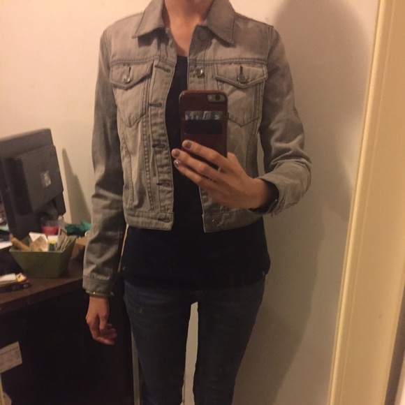 NWT Club Monaco charcoal grey denim Jean jacket