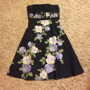Ann Taylor Loft Strapless Floral Dress