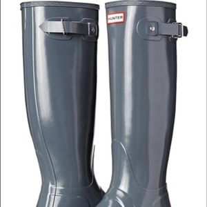 Hunter Rain Boots Graphite Gloss