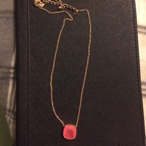 Kate spade pink single gem necklace
