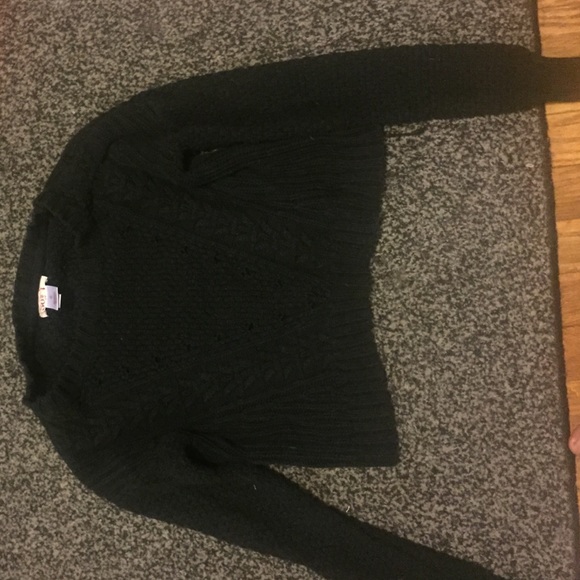 Black crop top sweater
