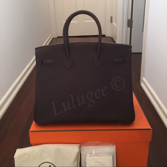 💯Authentic Hermes Birkin 35 Raisin purple Color - Picture 2 of 4