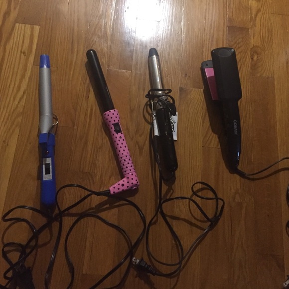 curling wands and a straightener