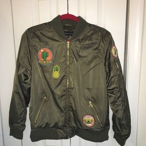 Olive Green Bomber Jacket