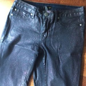 Coated purple sparkle pants - get ready for NYE!!