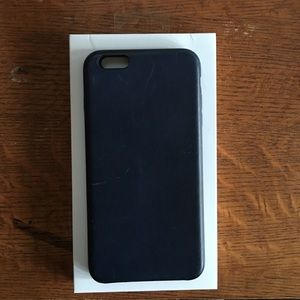 Apple iPhone 6s Plus Leather Case Midnight Blue.