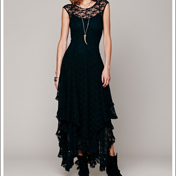 Lace free people high low dress