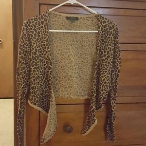 Cheetah print shrug