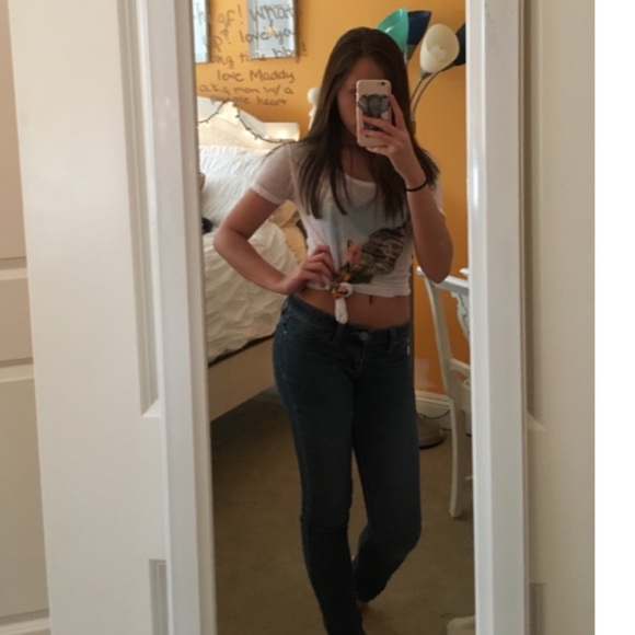 Blue skinny jeans