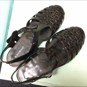 Black jelly shoes