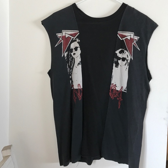 All Saints cut off T-shirt