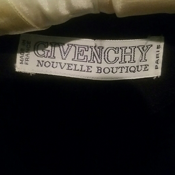 VINTAGE 80'S  GIVENCY BLACK FAUX WRAP DRESS - Picture 4 of 4