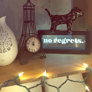 No regrets sign lights up brand new
