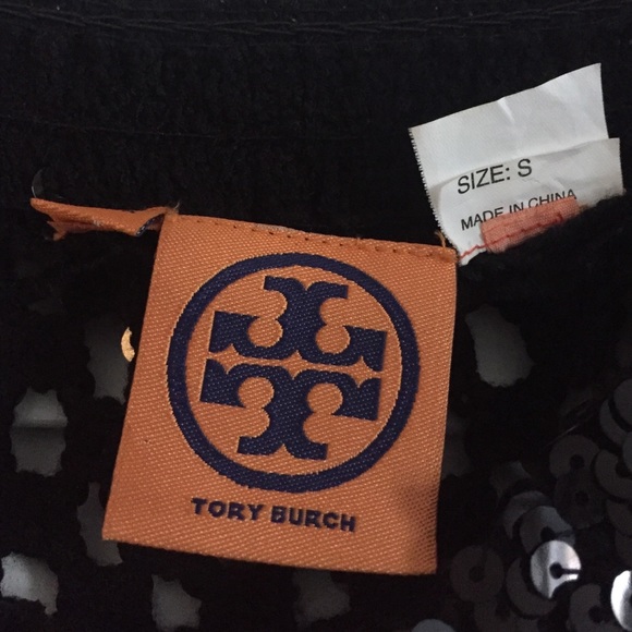 Tory Burch Black Sequin Knit Sweater - Picture 2 of 3