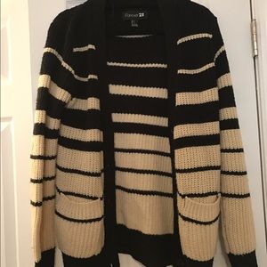 Black and cream cardigan