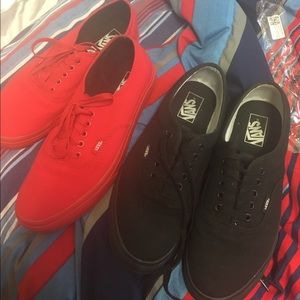 Black and Red Vans(offers welcome)