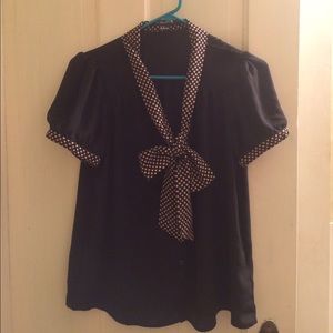 Forever 21 black chiffon top