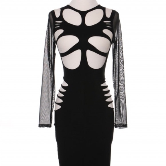 Risqué black cut out dress