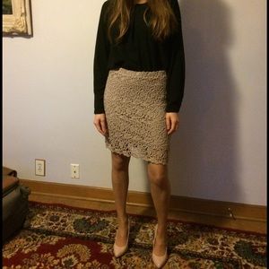 Beige Lace Skirt
