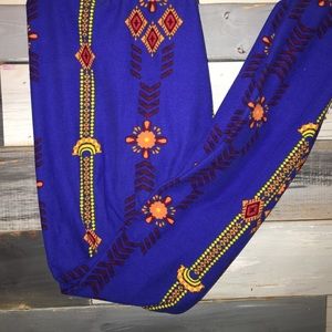 LuLaRoe Aztec Navy Blue Leggings