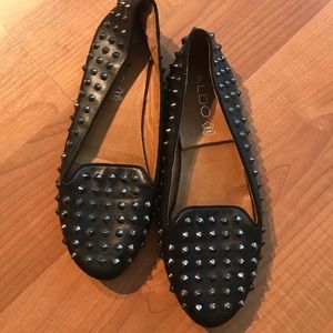 Aldo's black studded shoes