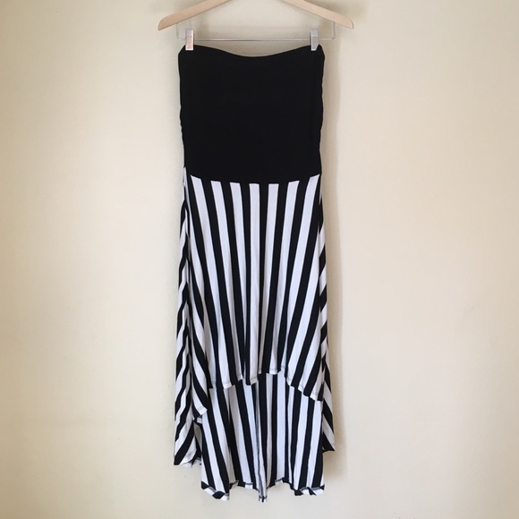 Black and White High Low Dress