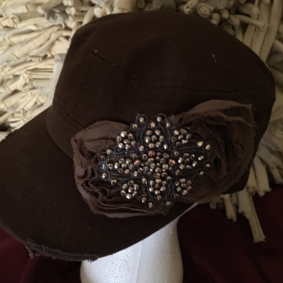 🌼VINTAGE DISTRESSED CADET BROWN HAT🌼