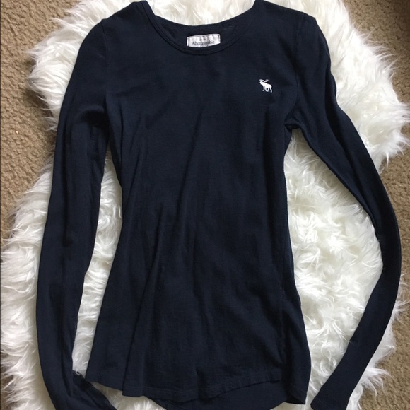 Abercrombie Kong sleeve navy shirt