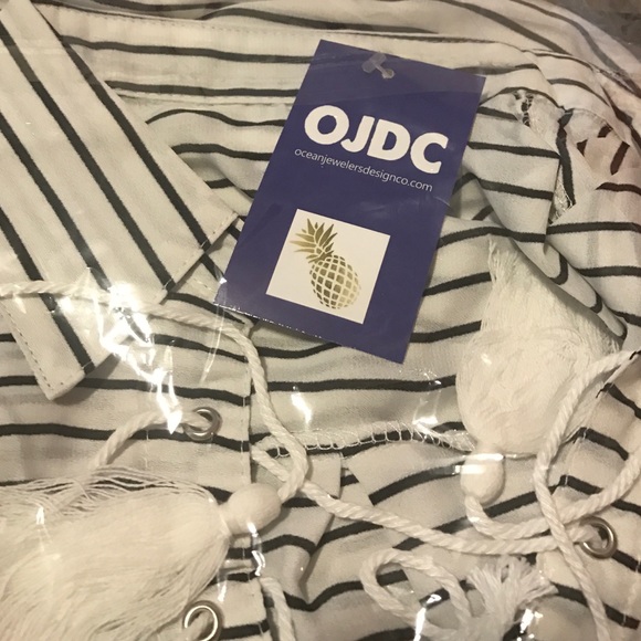 Striped Shirt Dress - Picture 2 of 5