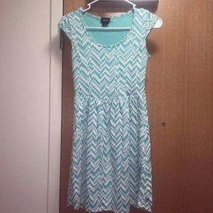 Blue Chevron Dress