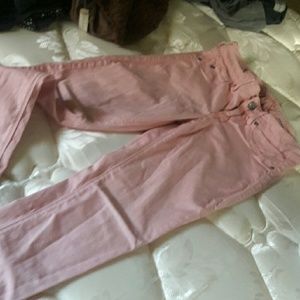 Pink skinny jeans leggings