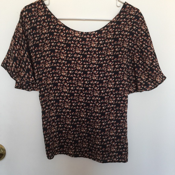 Zara Woman Patterned Chiffon Blouse - Picture 1 of 3