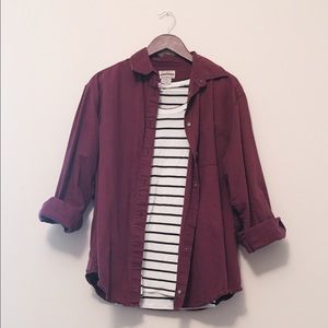 Maroon Button Down