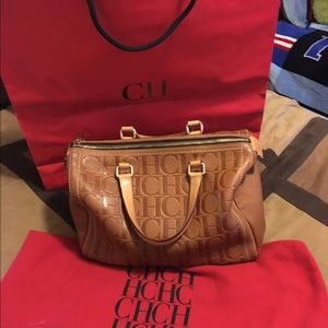 Carolina Herrera Andy Large Bag camel color