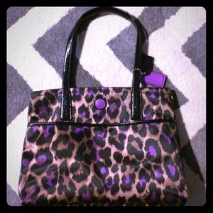 Authentic Coach Violet Multi Print Tote