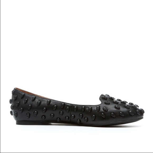 NWOT: Jeffrey Campbell Skullini black flats