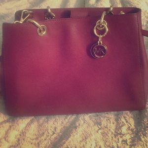 Michael Kors Medium Red Cynthia Bag!!