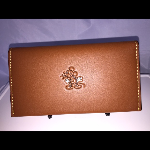 NWT Disney Coach Mickey Phone Wallet Lmtd Edition - Picture 1 of 3