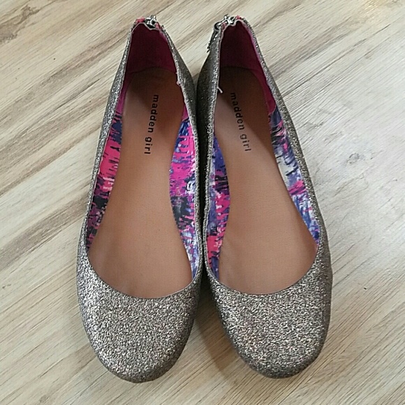 Madden Girl glitter flats size 10!