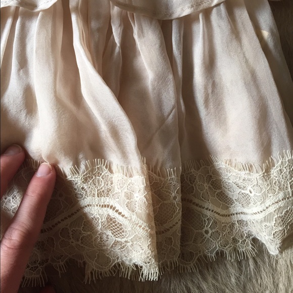 Anthro lingerie pale pink and lace top - Picture 2 of 4