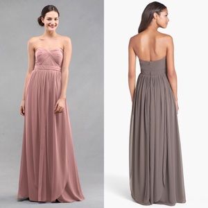 Jenny Yoo Aidan Convertible Strapless Chiffon Gown